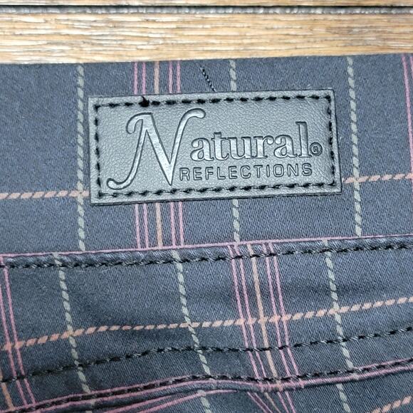 Natural Reflections Platinum Stretch Black & Red Plaid Pull-On Pants - Size XXL - Picture 5 of 9